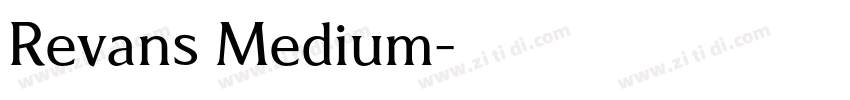 Revans Medium字体转换